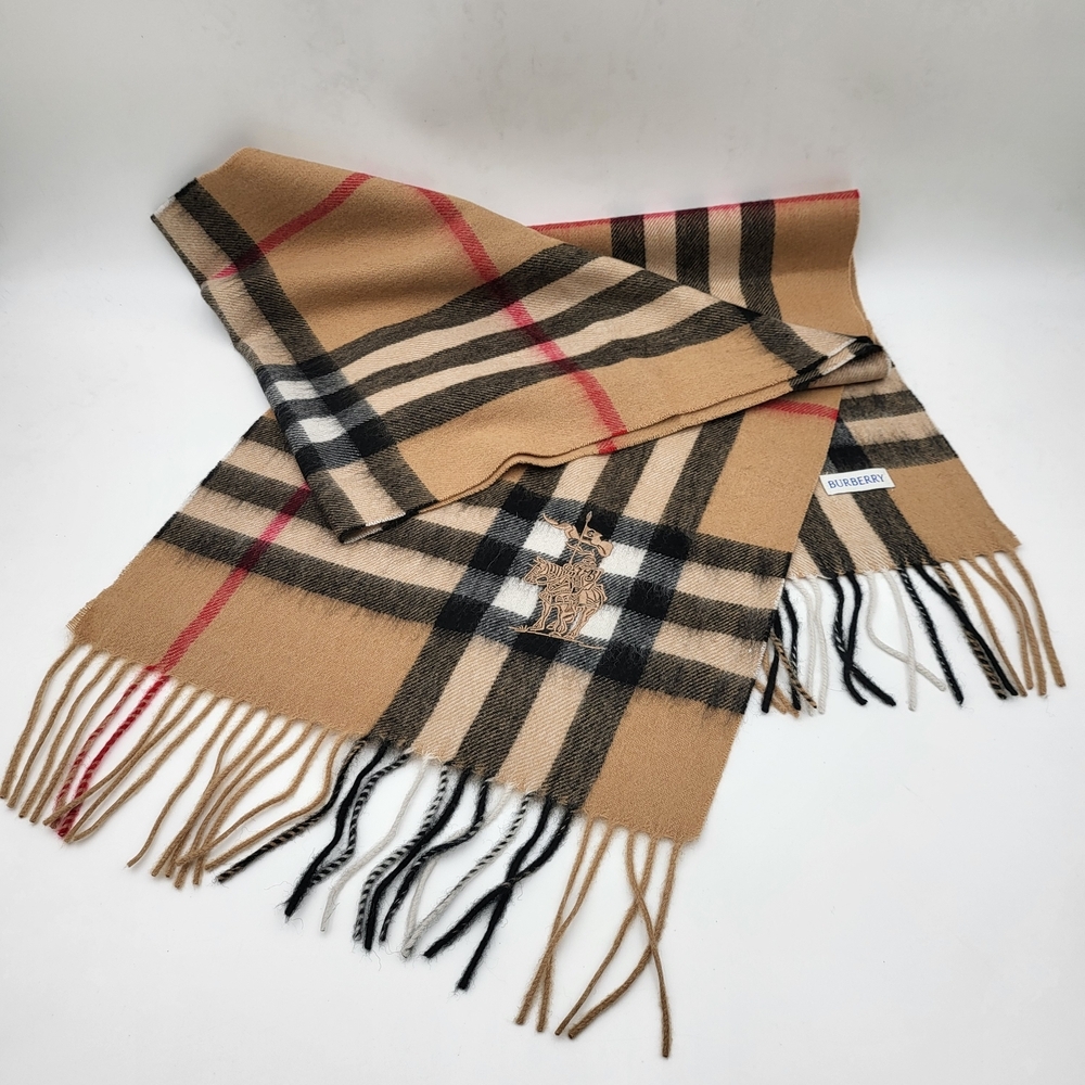 Burberry Giant Check 100% Cashmere Scarf...